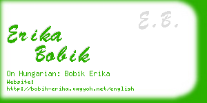 erika bobik business card